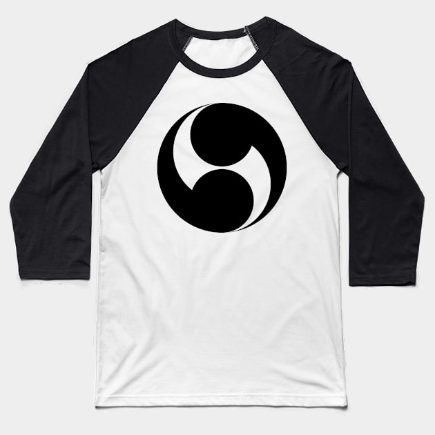 Futatsudomoe Symbol Baseball T-Shirt by Portie